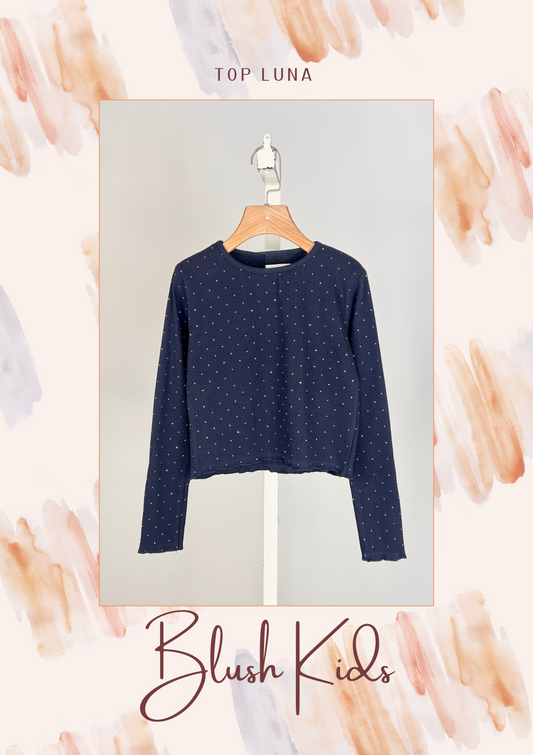 Top Luna à paillettes